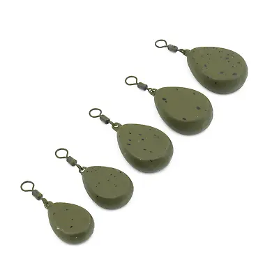 10 PK KCT FISHING WEIGHTS LEAD FLAT PEAR CARP LEADS SWIVEL SINKER 1.1oz ➡️ 2.8oz • £11.95