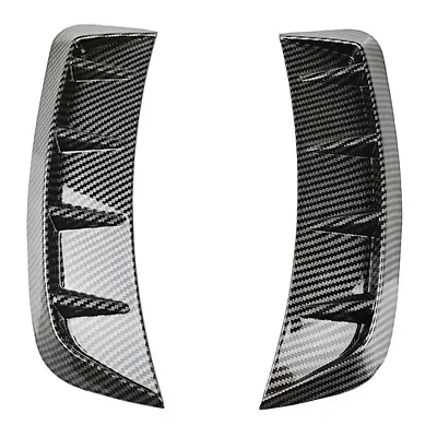  2Pcs Car Wheel Carbon Fiber Protector ABS Decoration Air Vent Hood Sticker Kit  • $20.60