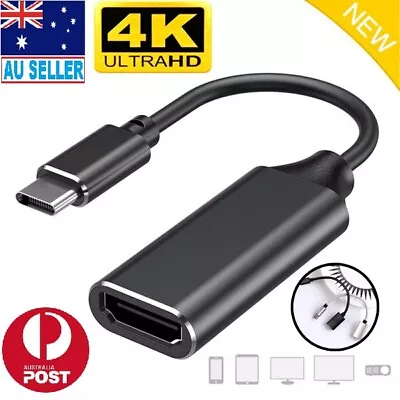 4K Type C To HDMI Adapter 60Hz USB C 3.1 Male To HDMI Female Cable For Laptop AU • $15.99