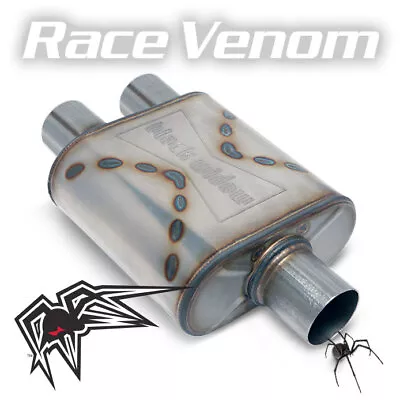 Black Widow Race Venom Muffler 2.5  Inlet 3  Outlet Single/Dual • $139