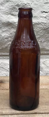 Vintage Certo Amber Embossed Bottle With Measuring Lines Upside Down Print 7.5” • $7.99