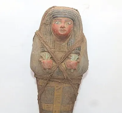RARE ANCIENT EGYPTIAN ANTIQUE MUMMIFIED Ushabti Shabti Pharoh Servant Statue BS • $130