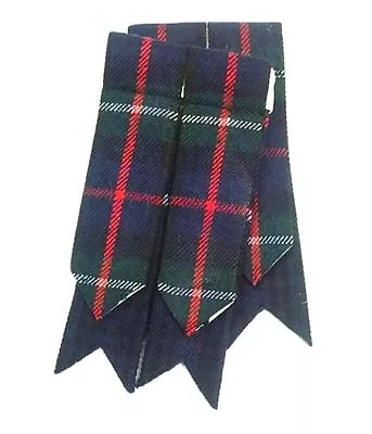 Mackenzie Tartan Kilt Hose Flashes Acrylic Wool Garter Pointed/Highland Wares • £4.49