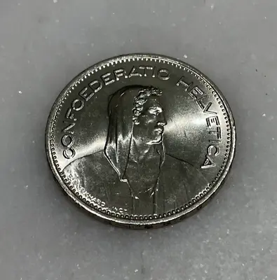 1965-B Switzerland 5 Francs Silver Coin Gem BU • $40