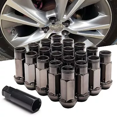 20PCS M12x1.5mm Extended Steel Tuner Open Ended Wheel Lug Nuts For Toyota Honda • $25.49