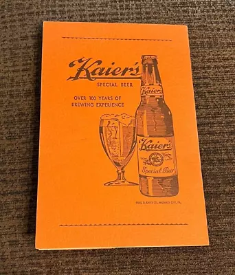 Vintage Kaier's Beer Mahanoy City Pa Chapter Barbershoppers Program Book 1966 • $24.99