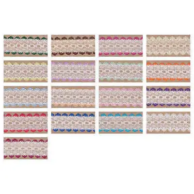 2 / 5 / 25 Metres Eyelet Knitting In Lace 35mm Width All Colours Baby Doll • £3.10
