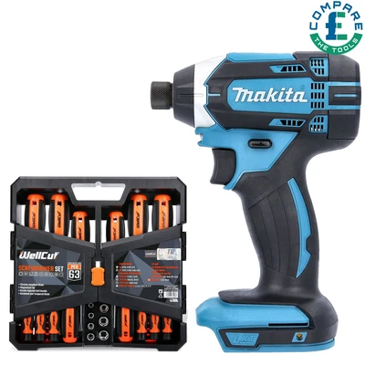 £75.66 • Buy Makita DTD152 18V Cordless Impact Driver With 63pcs Screwdriver & Ratchet Set