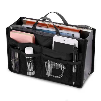 Women Organiser Handbag Travel Bag Insert Liner Purse Large Tidy Pouch Tote NEW • £4.59