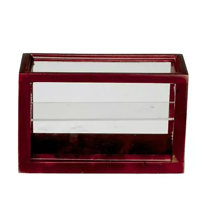 Dollhouse Miniature Small Display Case In Mahogany By Town Square Miniatures • $14.99