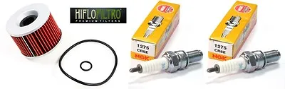 Tune Up Kit 2 NGK CR8E Spark Plugs + Oil Filter Kawasaki Ninja 250 EX250R 08-12 • $17.99