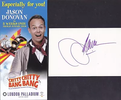 Jason Donovan ('neighbours') Signed Card + 'chitty Chitty Bang Bang' Flyer • £0.99