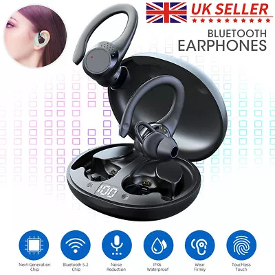 Bluetooth Double Wireless Headphones Earphones High Bass Sports Ear Buds IPhone • £14.99