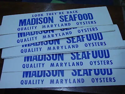 VTG 15  X 7  Crate Label Advertisement Madison Seafood Quality Maryland Oysters • $12