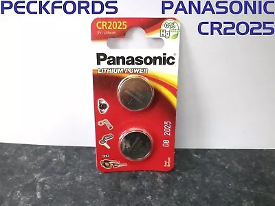 Panasonic CR2025 DL2025 BR2025 KCR2025 Lithium Cell Button Battery Twin Pack • £4.08