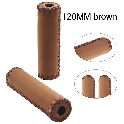 Classic Leather Bike Grips Retro Style Handlebar Grip For Vintage Bicycles • $7.58