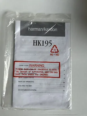 Harman Kardon HK195 Speakers Users Guide Manual Still In Wrap Vintage Retro Comp • $9.99