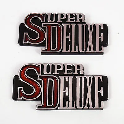 SUPER DELUXE 2x Metal Pillar Badges  New For Mazda RX3 RX-3 Rotary Rotor  • $89.95
