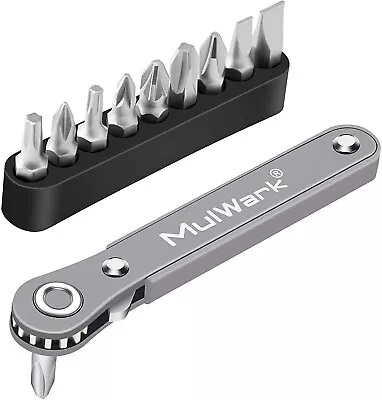 MulWark 11pc 1/4 Mini Ratchet Wrench Close Quarters Pocket Screwdriver Set With • $15.57