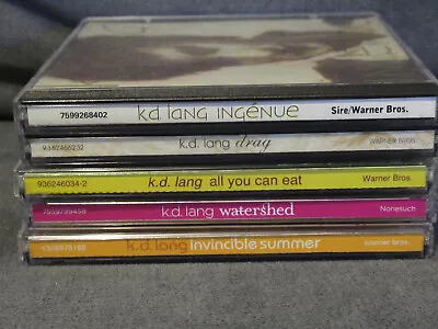 Lot Of 5 X K.D. Lang CD's - Watershed Ingenue All You Can Eat Drag & More! • $10