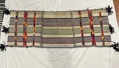 Vintage African Moroccan Kilim Hand Woven Wool Saddle Bag - 20  X 48  • $150