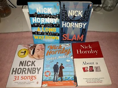 £5.50 • Buy Nick Hornby About A Boy 31 Songs Juliet Naked A Long Way Down 5 Book Bundle