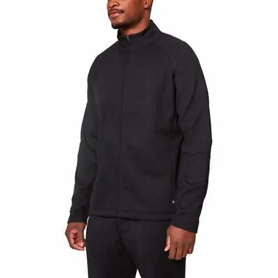 Mondetta Zip Mens Rib Outdoor Jacket Large Black Blue FREE SHIPPING Coat NEW • $21.99