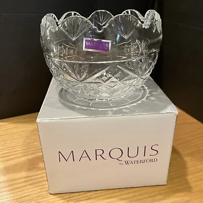 Marquis By Waterford Regal  Scallop Round Clear Crystal Bowl 5.5  With Box • $23