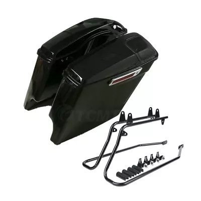 Vivid 5  Saddlebags 5x7  Speaker Grill Bracket Kit Fit For Harley Softail 84-17 • $339.99