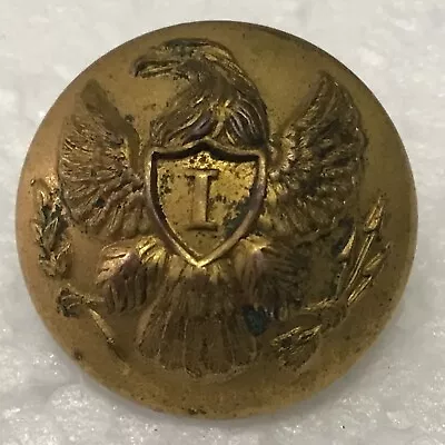 Infantry Uniform Button D. Evans & Co. Attleboro Mass Eagle • $9.99