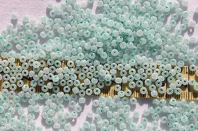 8/0 Vintage Czech Light Pearl Blue Glass  Seed Beads Loose Crafts Jewelry 1oz • $3.25