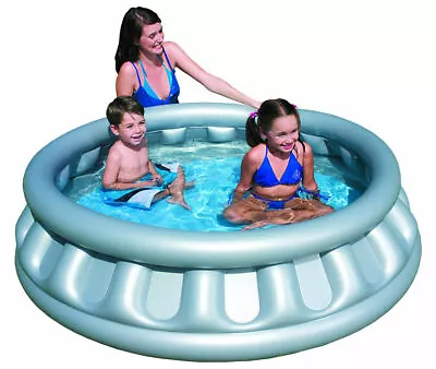 5FT Kids Paddling Space Ship Swimming Pool  Outdoor Inflatable 152cm / 43cm • £16.26