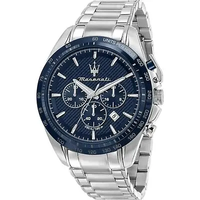 Maserati Traguardo 45mm Stainless Steel Blue Dial Quartz Mens Watch R8873612043 • $249