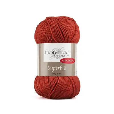 Fiddlesticks 100g  Superb 8  Acrylic 8-Ply Knitting Yarn - Shades #50+ • $7.49