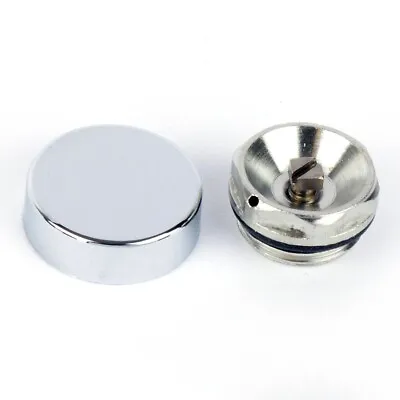 Chrome Cover Cap & Air Vent Bleeding Valve For Heated Towel Rail Radiator Rail • £3.99