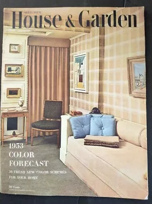 HOUSE & GARDEN September 1952 Magazine MID-CENTURY MODERN Furniture • $9.99