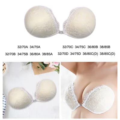 £7.50 • Buy Lace Silicone Adhesive Stick On Push Up Gel Strapless Invisible Bra Backless