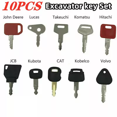 10PCS Master Keys Set Ignition Set Tractors Excavators Heavy Plant Machinery • $14.95