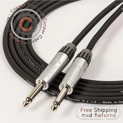 Guitar Amp To Cab Mono Jack Speaker Cable. 2 Pole Head To Cabinet Lead. PRO • £15.03