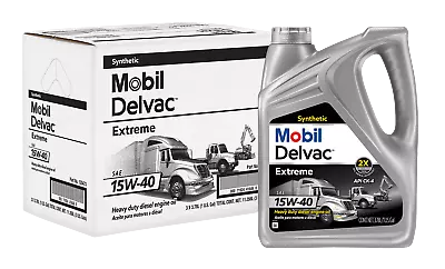 Mobil Delvac Extreme Heavy Duty Full Synthetic Diesel Engine Oil 15W-40 1Gal 3Pk • $67.38