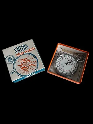 Vintage Smiths Stopwatch 1/10s 15mins  Stainless Steel Made England • £120