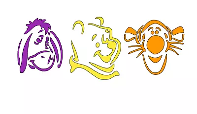 Eeyore Winnie The Pooh And Tigger Iron On Heat Transfer Vinyl Decal • $9.99