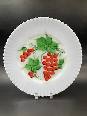 MacBeth-Evans 8  Monax Petalware Salad Plate Red Grapes Depression VTG Milk • $8.99
