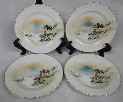 $29.95 • Buy Set Of 4  Hand Painted Kutani China Dessert Plates 7 Inch A8
