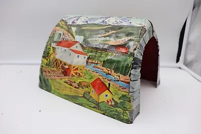 Vintage MARX Tin Toy Covered Bridge Tunnel For Model Railroad Train Track • $24.50