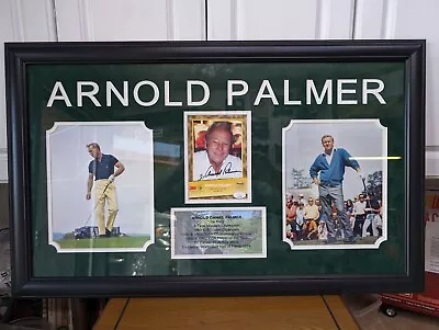 Arnold Palmer Autographed And Authenticated Framed Picture 20  H X 32  W. • $250