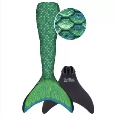 Fin Fun Starter Mermaid Tail And Monofin For Kids - Blue Size Youth L/XL 6+ • $145.27