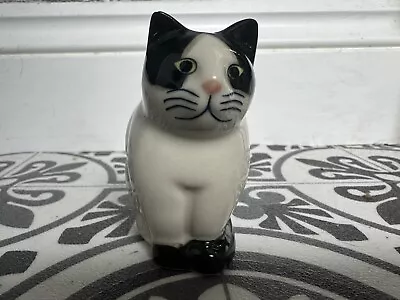 QUAIL POTTERY CAT Morgan Black & White 3 Inches • £10