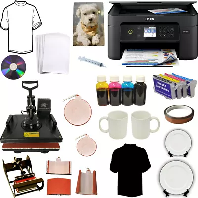 5in1 Combo Sublimation Heat Press Printer Wireles Tshirts Plates Mugs Bundle • $499.99