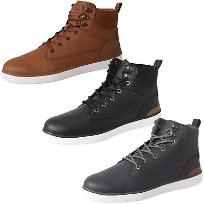 £22.99 • Buy Crosshatch Mens High Top Flat Trainers Lace Up Ankle Boots Shoes UK Sizes 7-12